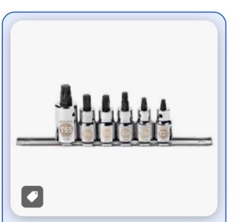 1/2 Drive Torx Socket Bit Set, 6pc