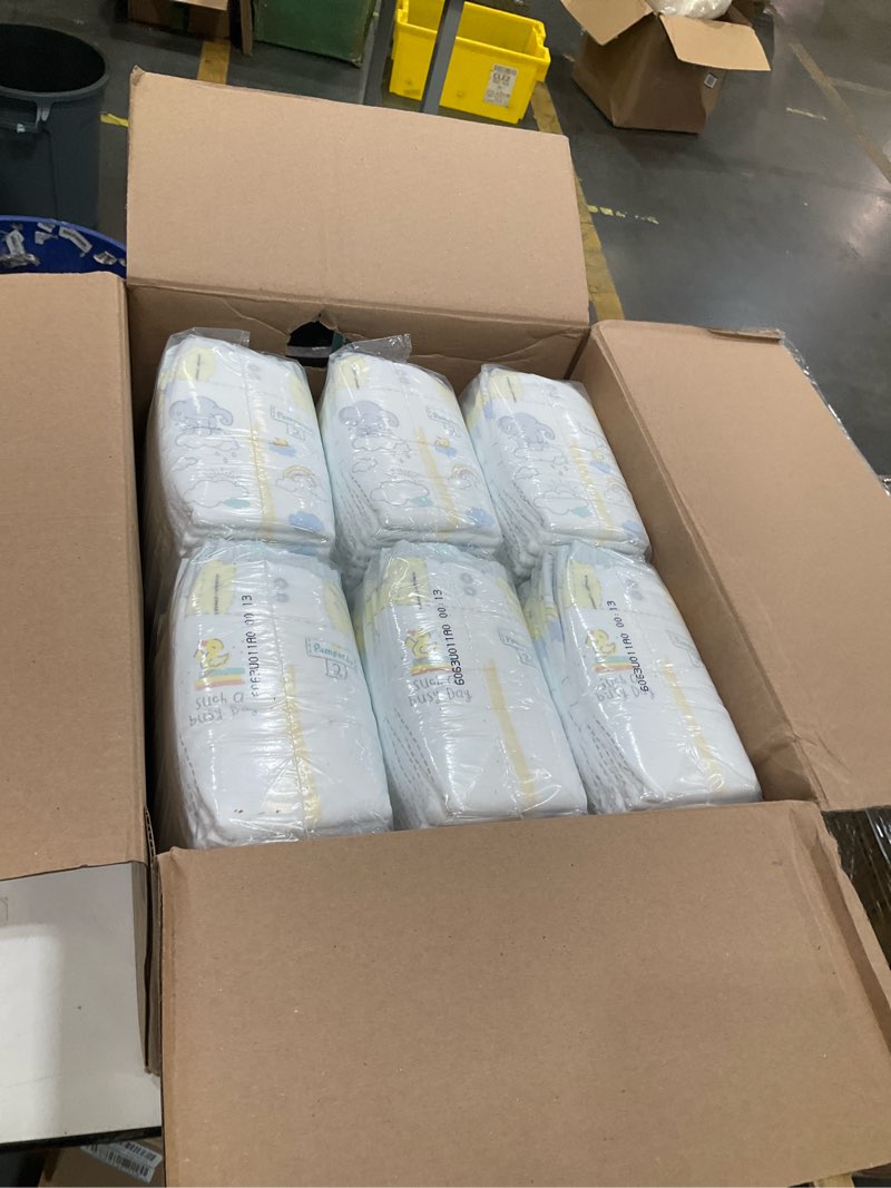 Condition photo showing New/Like New for pampers swaddlers diapers, size 2 (10-22 lbs), 186 count, absorbent, keeps baby dry and comfortable, skin safe disposable baby diaper (packaging may vary) size 2 186