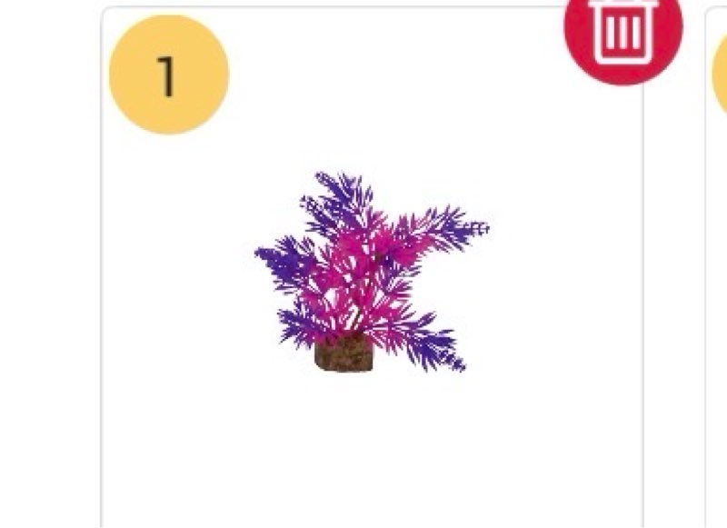 GloFish 78087 Plant for Fish, Purple/Pink, Small (B07DSH3BLW)