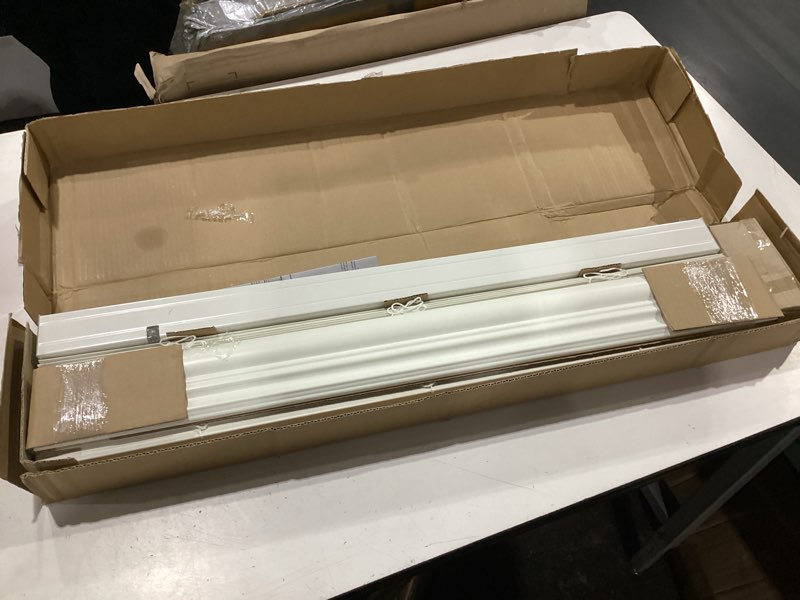 Condition photo showing New/Like New for lotus & windoware cordless 2-inchfaux wood blind 31" wide x 60" long,(soft white-antique white),smooth, room darkening, horizontal blinds for living room, bedroom, interior door windows - 31 x 60, 31"w x 60"h soft white