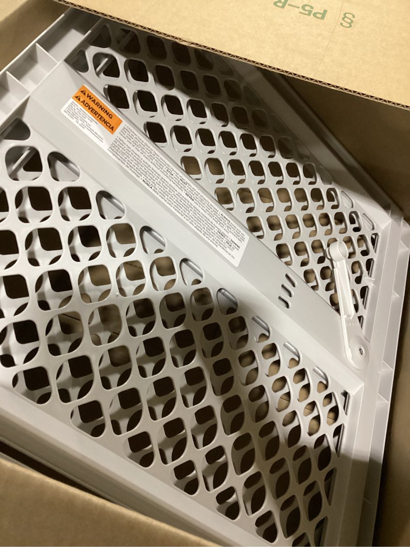 Condition photo showing New/Like New for North States Pet Gate Iii Pressure Mounted White, Gray, 2 x 42 x 26"