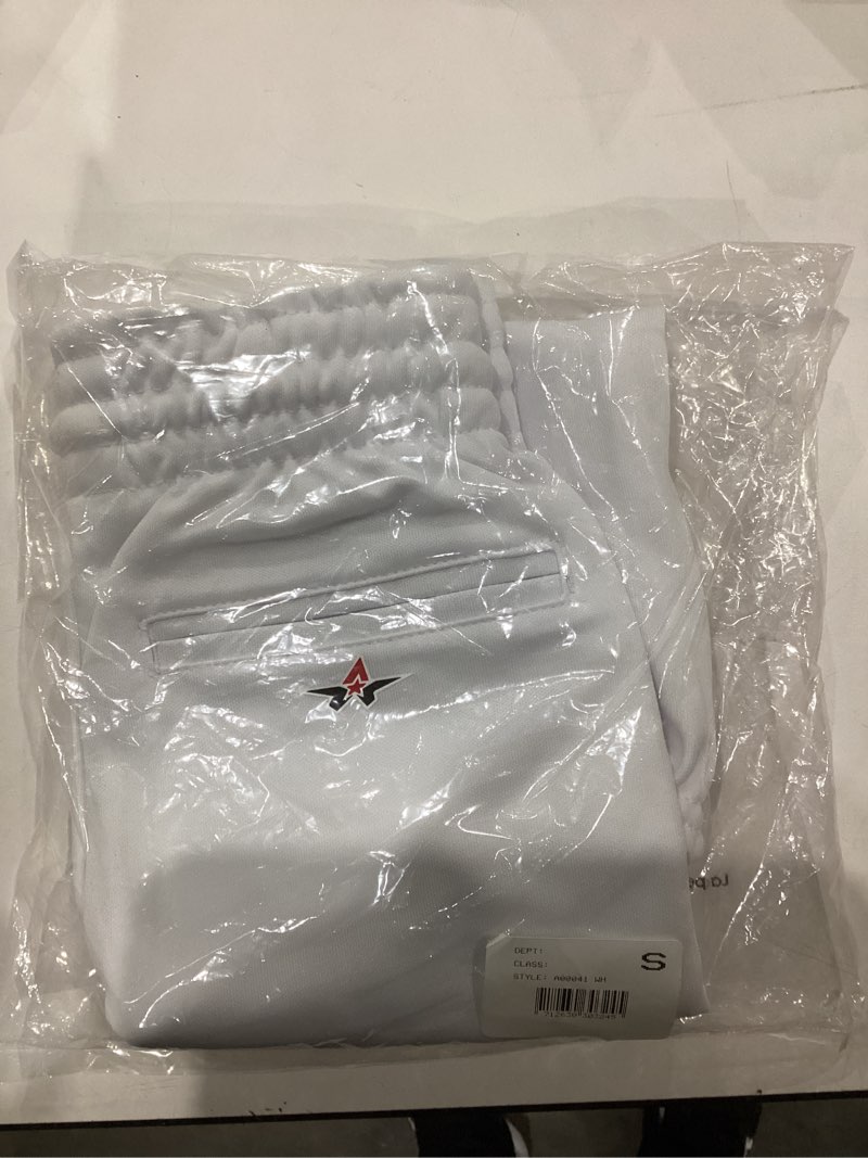 Condition photo showing As Is for Alleson Athletic Youth Pull on Baseball Pants Small White