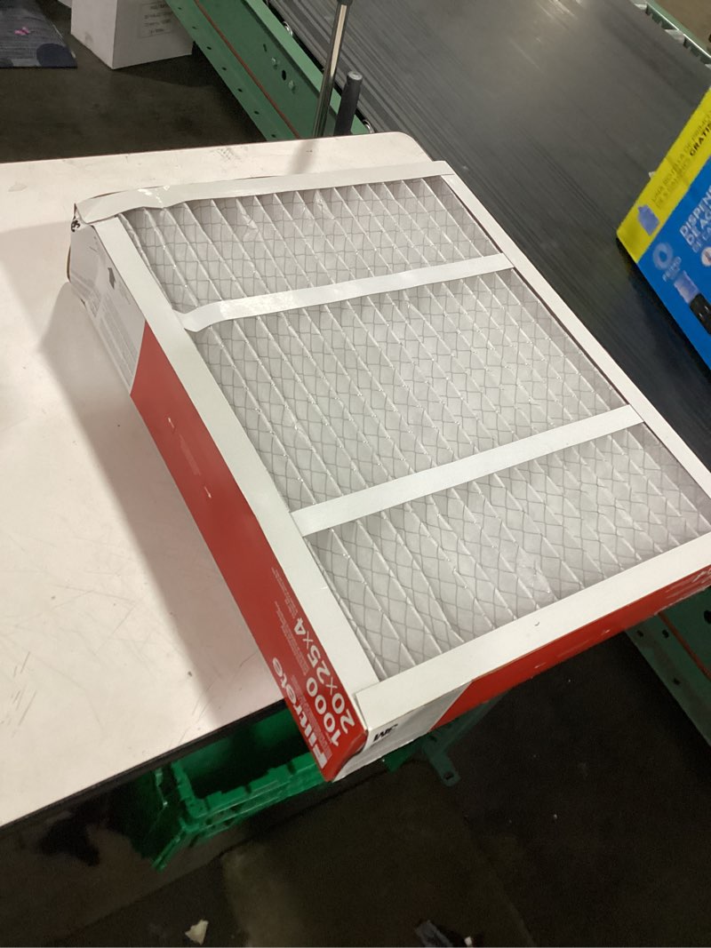 Condition photo showing As Is for filtrete 20x25x4 air filter merv 11, mpr 1000 micro allergen defense 2-pack, fits honeywell & aprilaire, ac furnace hvac filters for home, pleated electrostatic (actual size 19.88 x 24.63 x 4.31 in)