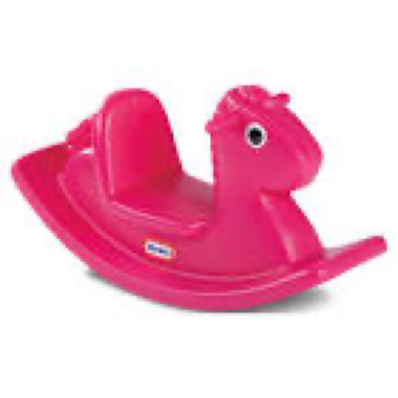 little tikes kids rocking horse in magenta  classic indoor outdoor toddler ride-on toy - for kids boys girls ages 12 months to 3 years old