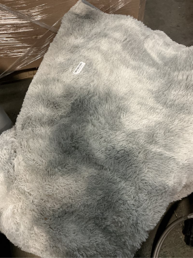 Condition photo showing As Is for 10x14 large area rugs for living room bedroom,big shag rug for bedroom dorm,soft fluffy indoor carpet nursery rugs for kids girls room home decor 10' x 14' (rectangular) mottling grey