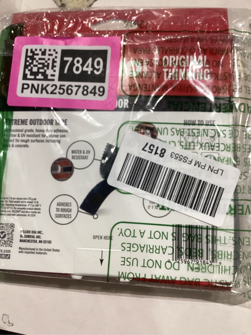 Condition photo showing Good Condition for Extreme Fasteners, 1" x 10 Ft, Black, 1 Roll