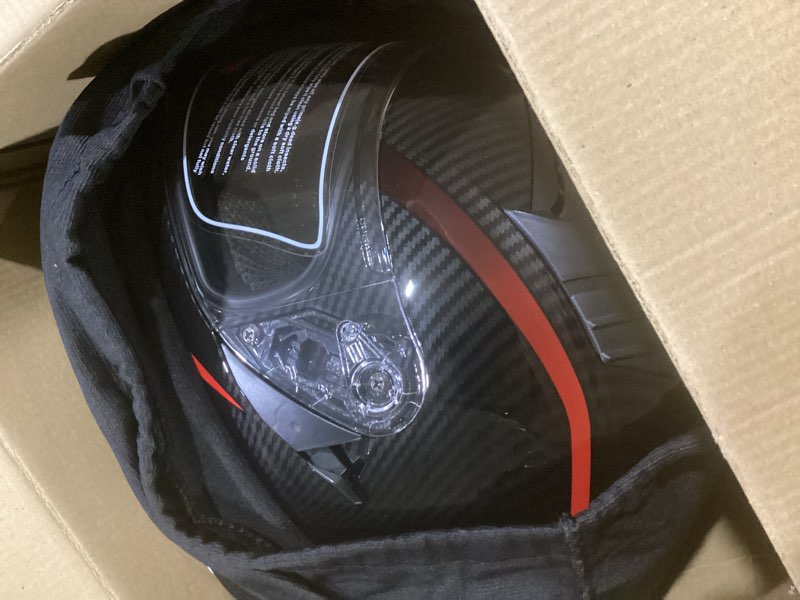 Condition photo showing Good Condition for kypara full face motorcycle helmet with internal tinted visor & dot approved for moped atv cruiser scooter (bright red, medium)