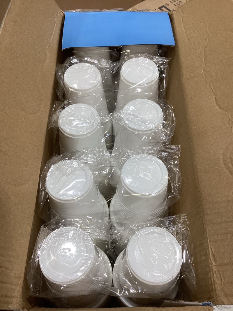 Condition photo showing Good Condition for lilymicky 500 pack 9 oz disposable plastic cups, 9 ounce white party drinking cups for birthday parties, picnics, ceremonies, and wedding