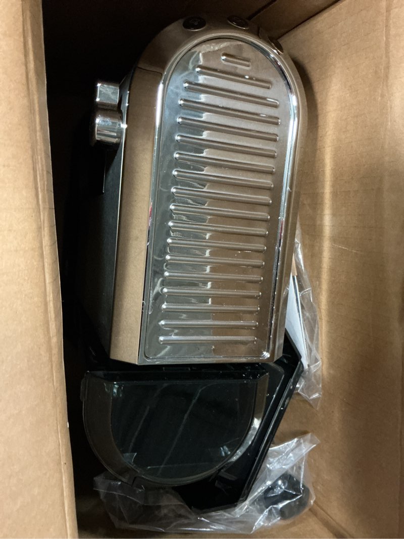 Condition photo showing As Is for de’longhi dedica espresso machine with manual milk frother, 15-bar pump & adjustable tray - home barista coffee maker for espresso, latte, cappuccino & iced coffee - italian stainless steel design silver