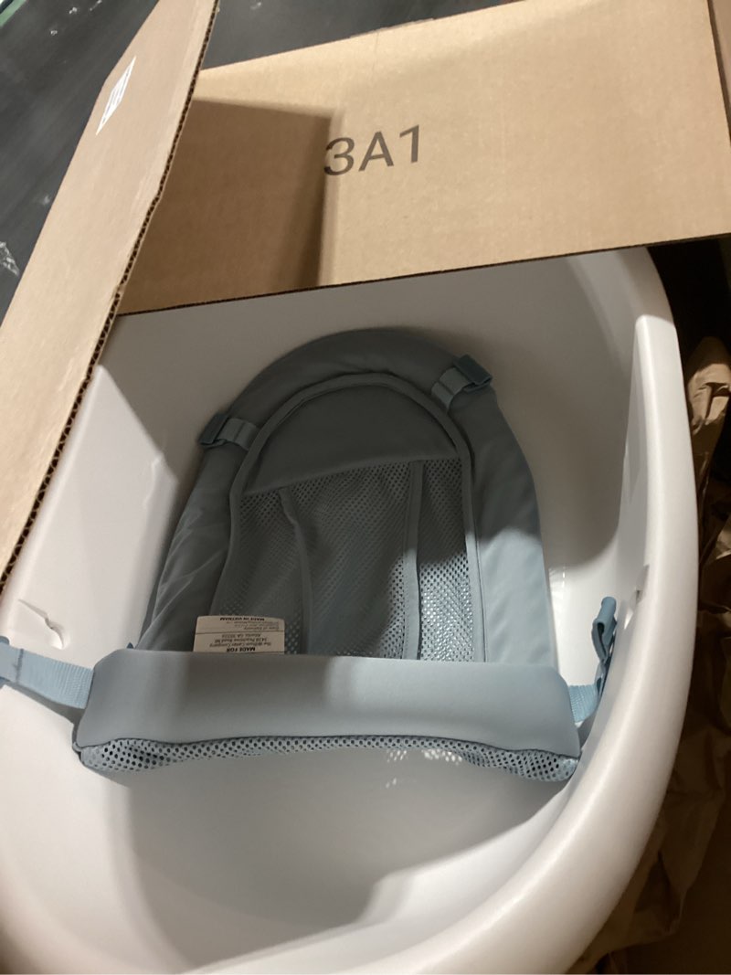 Condition photo showing Good Condition for skip hop baby bath tub 4-in-1 grow with baby infant to toddler bathtub with supportive sling and sit-up support wave age 0m+ wave tub