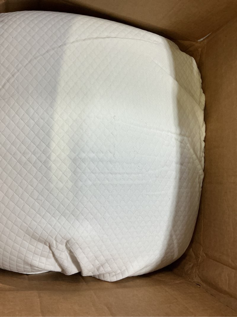 Condition photo showing As Is for sweetcrispy mattress topper king with removable soft cover, memory foam 3 inch thick gel infused cooling pad for pressure relieve for king size bed, sleeper sofa, rv, camper, certipur us certified 3 in & fabric cover king