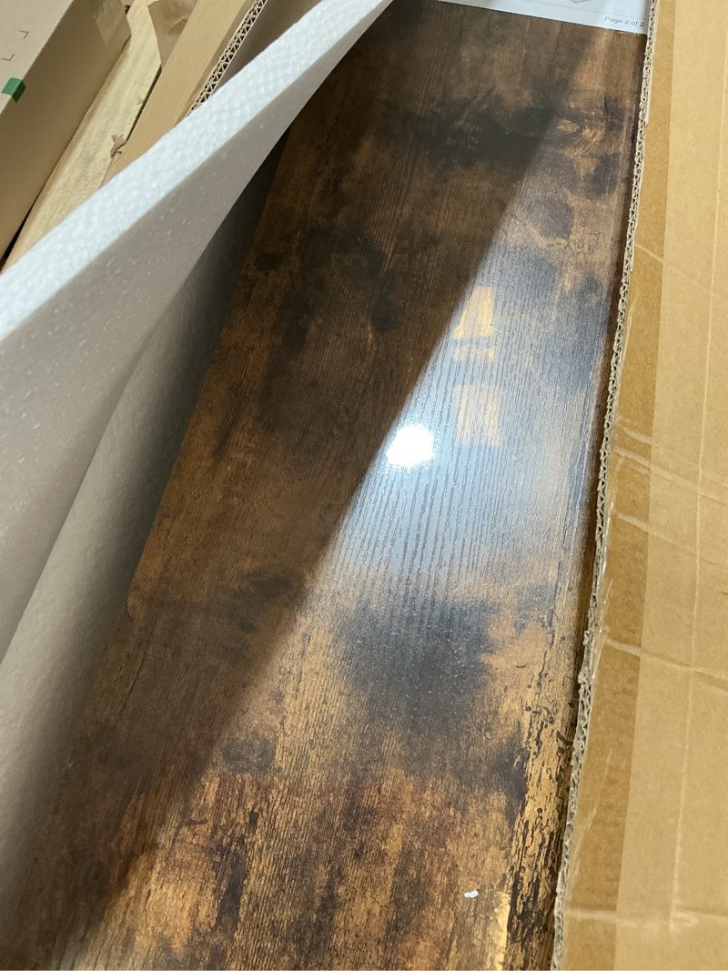 Condition photo showing New/Like New for bayka floating shelves set of 2, 22.5 inches farmhouse rustic wood wall mounted shelves for bathroom, bedroom, living room or kitchen, hanging shelf decor book with 22lbs capacity, rustic brown