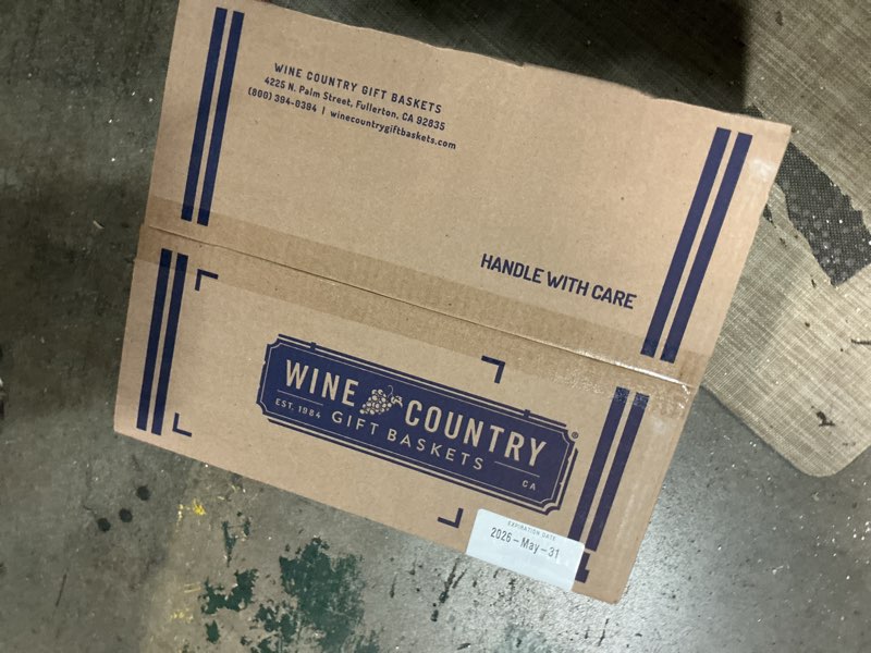 Condition photo showing Good Condition for (exp unknown ) wine country gift baskets the connoisseur gourmet gift basket food gift basket for families college students appreciation thank you congratulations get well soon care package
