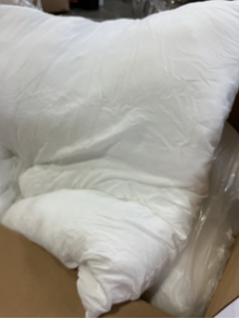 Condition photo showing Good Condition for amazon basics square hypoallergenic pillow insert, sofa bed couch decorative stuffer, 18", 2 pack 18 x 18 inches 2 pack