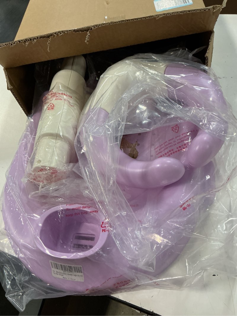 Condition photo showing Good Condition for baby bath with shower stand support , non-slip adjustable baby standing support,soporte para bañera de bebé,toddler standing up themselves,ideal gift for baby standing bath 8-36 months( pink purple)