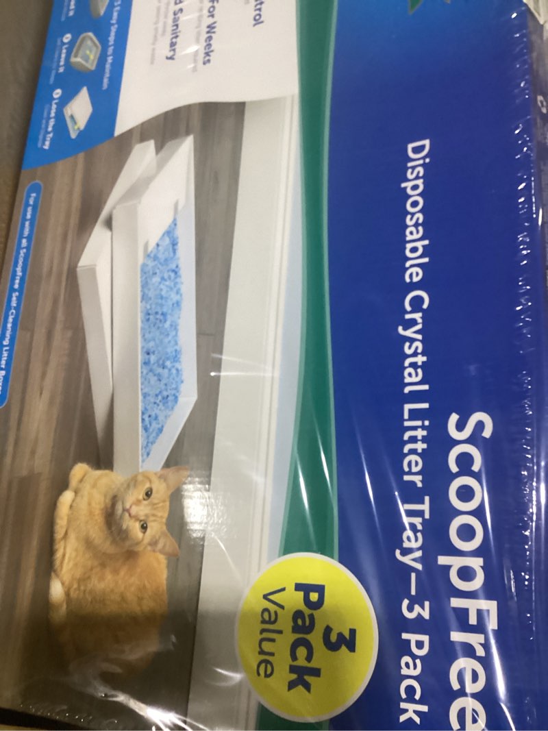 Condition photo showing Good Condition for petsafe scoopfree disposable crystal litter tray, fresh scent, 3 pack
