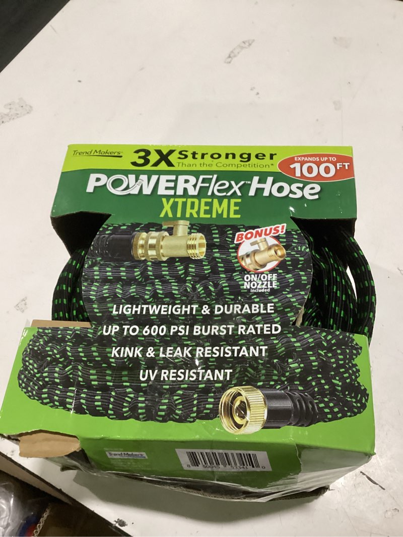 Condition photo showing New/Like New for flex-able hose flex-able xtreme hose 100ft - kink free, expandable, heavy duty, green
