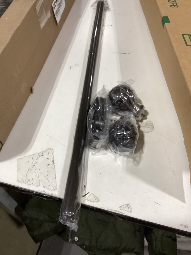 Condition photo showing Good Condition for Similar product not like stock photo or description Wood Curtain Rods for Windows: 1 Inch Diameter Adjustable Heavy Duty Curtain Rod 48\" to 86\" with Imitation Wood Grain Leaf Pattern Finials Wood grain 48\"-86\"|1 PACK