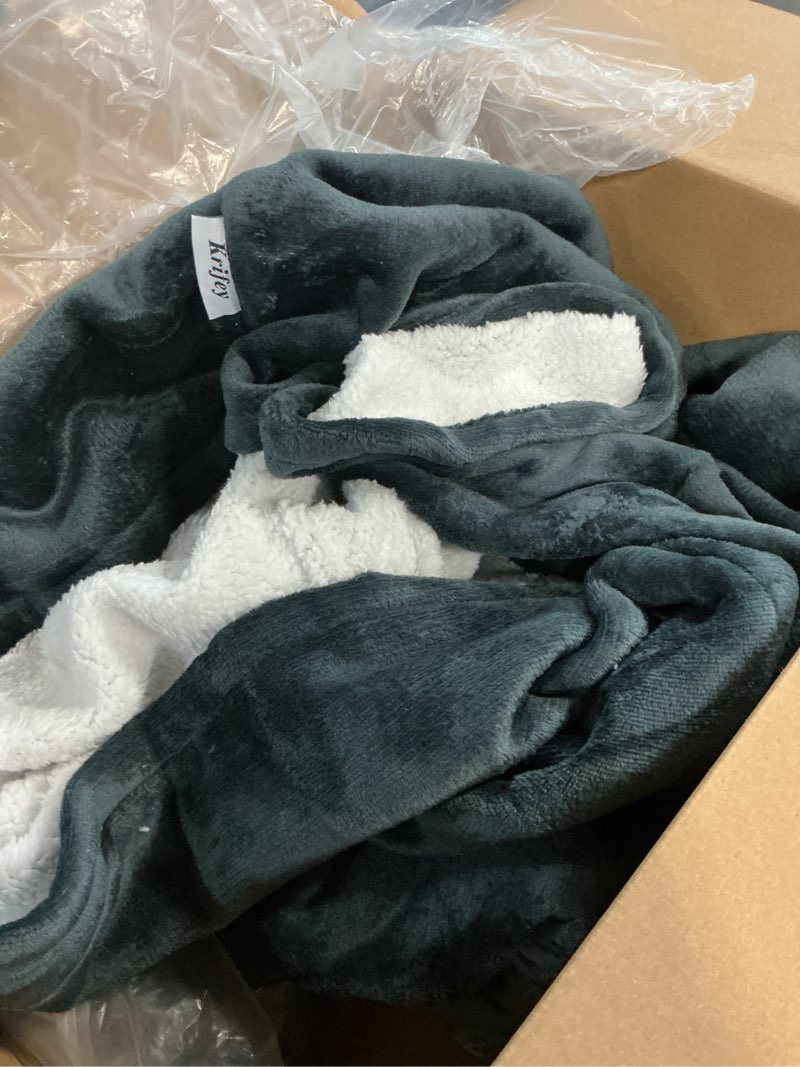 Condition photo showing Good Condition for Krifey Big & Tall Wearable Blanket Hoodie with Cat Pocket, Extra Long Oversized Fleece Blanket for Adults, Cozy Birthday Gifts Dark Gray Big & Tall