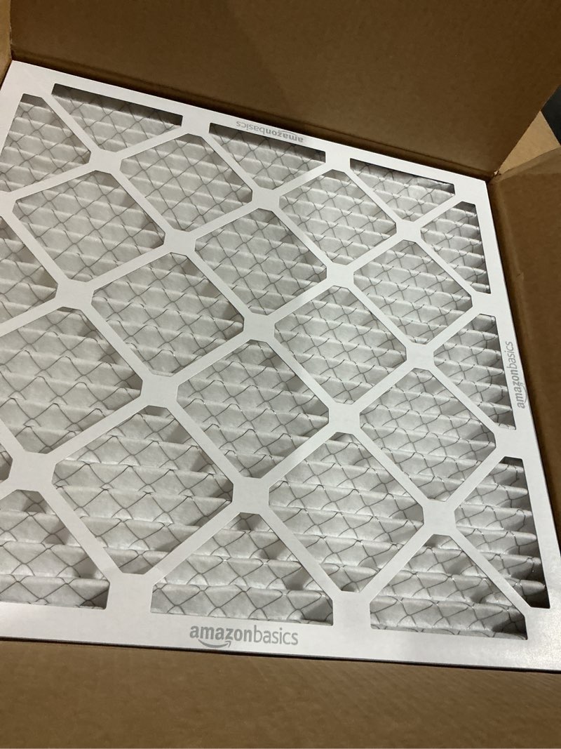 Condition photo showing Good Condition for amazon basics 20x20x1 air filter 6-pack, merv 11 ac furnace filters, dust, pet, allergy control, electrostatic (actual size: 19.75 x 19.75 x .75)