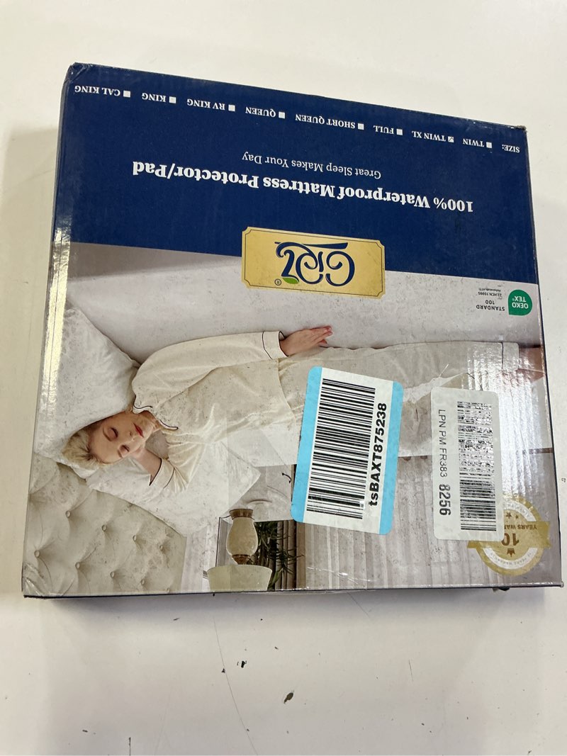 Condition photo showing New/Like New for grt 2 pack twin xl mattress protector waterproof, breathable & noiseless waterproof mattress protector fitted deep pocket from 5" to 19", smooth xl twin bed mattress cover machine washable white twin xl 2
