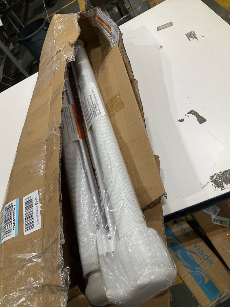 Condition photo showing Good Condition for (2 pack) retractable baby gate for stairs and doorways, 55" wide x 33" tall mesh dog gate for indoor & outdoor use, safety gate for babies and pets, child gates for hallways, hardware mounted, white white 33'' tall x 55'' wide (2 pack)
