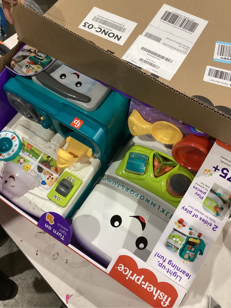 Condition photo showing New/Like New for Fisher-Price Baby & Toddler Toy Laugh & Learn Learning Kitchen Playset with Music Lights & 5 Play Pieces for Kids Ages 6+ Months