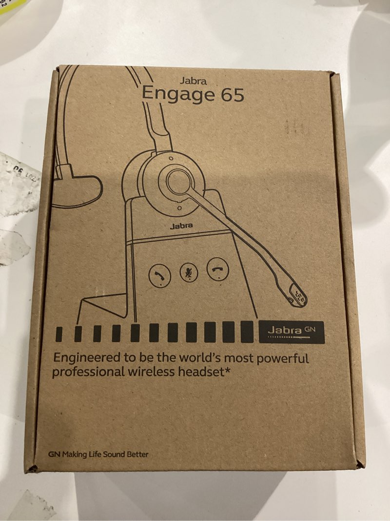 Condition photo showing New/Like New for Jabra Engage 65 SE (Second Edition) Wireless Headset, Single-Ear – Telephone Headset with Industry-Leading Wireless Performance, Advanced Noise-Cancelling Microphone, All Day Battery Life - Black