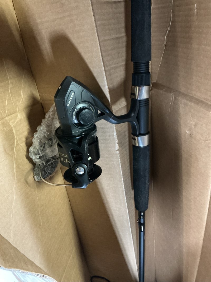 Condition photo showing As Is for penn wrath ii spinning reel and fishing rod combo wrath ii - new model 5000 size reel - 7' - medium heavy - 2pc