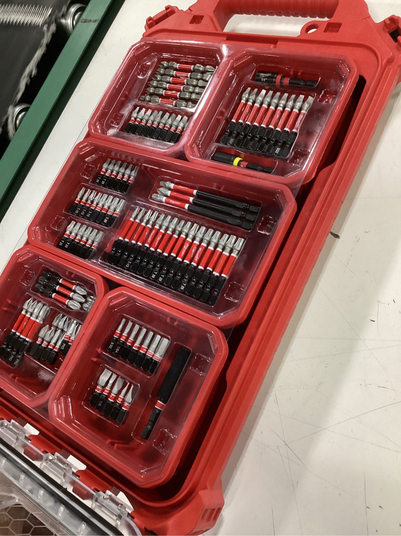 Condition photo showing Good Condition for milwaukee shockwave 100pcs impact driver bit set packout