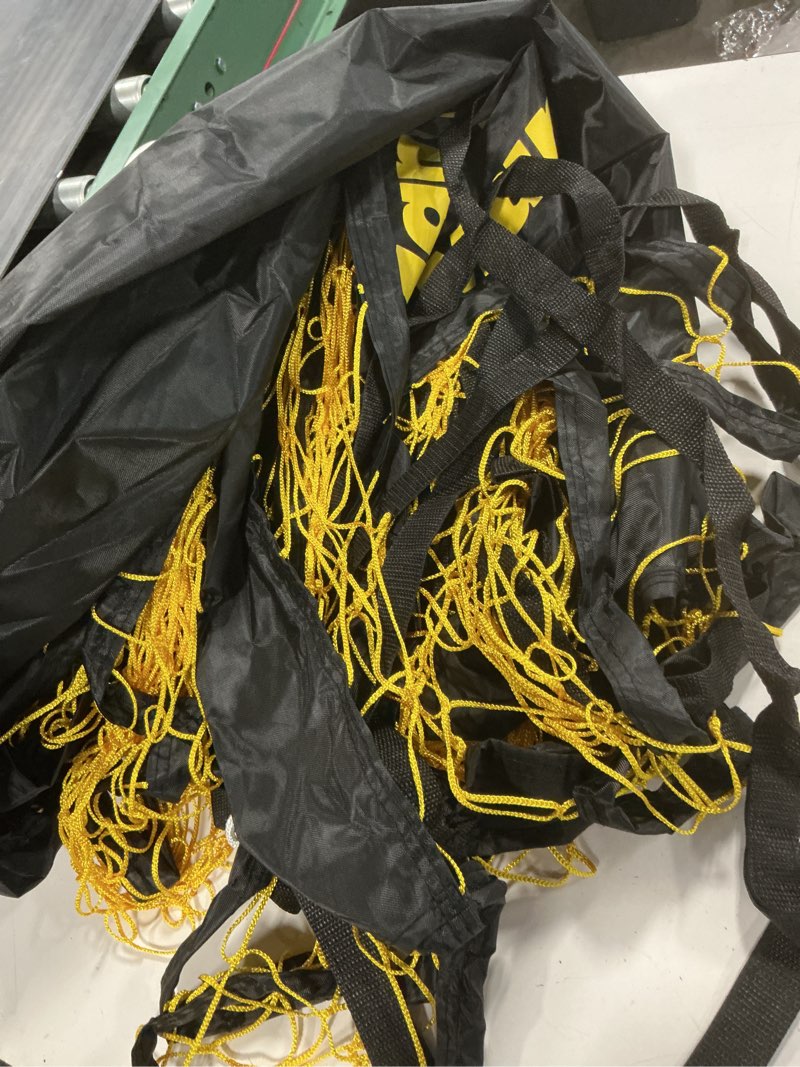 Condition photo showing Good Condition for mangostar volleyball training equipment, volleyball net system with freely height-adjustable for backyard, volleyball practice net for serving setting spiking, easy set up for indoor and outdoor use