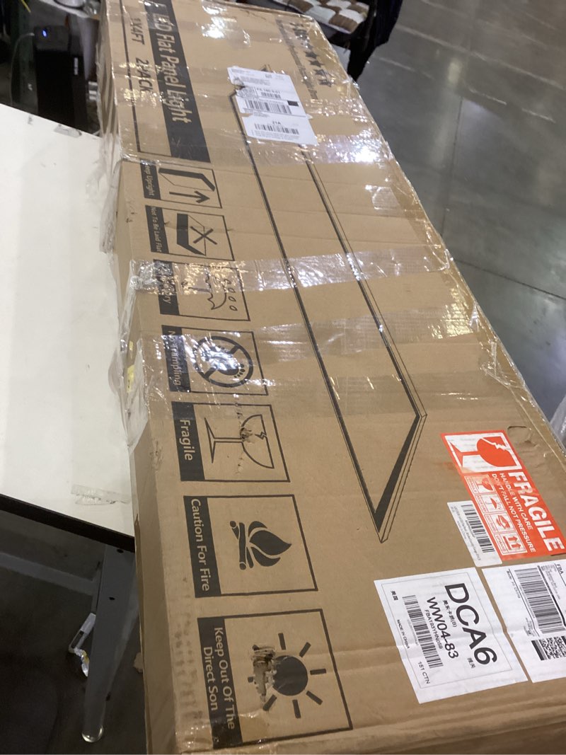 Condition photo showing New/Like New for AIKVSXER 2PACK 1x4 LED Flat Panel Light Surface Mount Ceiling Light Black, 5500LM 50W TRIAC 10-100% Dimmable, 3000/4000/5000k Selectable 120V LED Light Fixture for Kitchen/Laundry/Garage Black 1x4FT 2PACK