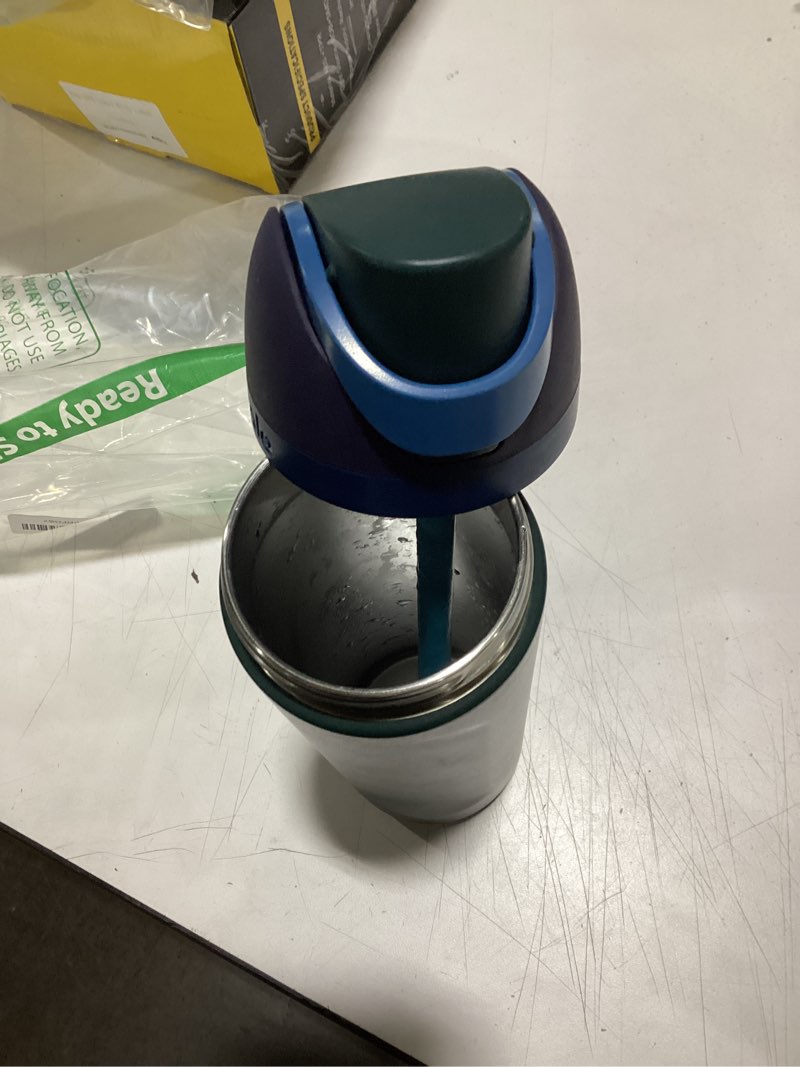 Condition photo showing As Is for Owala FreeSip Insulated Stainless Steel Water Bottle with Straw, BPA-Free Sports Water Bottle, Great for Travel, 24 Oz, Lost Signal Lost Signal 24 Ounces