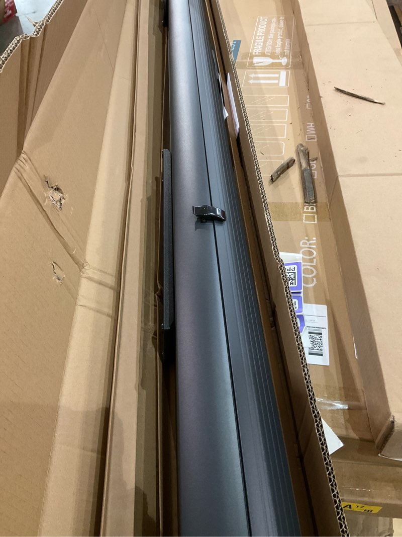 Condition photo showing As Is for lihong screen 100 inch 16:9 portable manual pull up floor rising projector screen indoor & outdoor hd matte white for long standard projection fast setup for home theater movies,classroom,office 100 inch/16:9