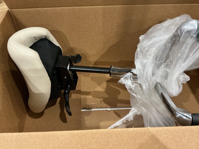 Condition photo showing Good Condition for white )))777(ergonomic saddle stool, adjustable pneumatic swivel rolling saddle seat with wheels for hygienic, spa, salon, home and office, haku 506 series with footrest - v2 black