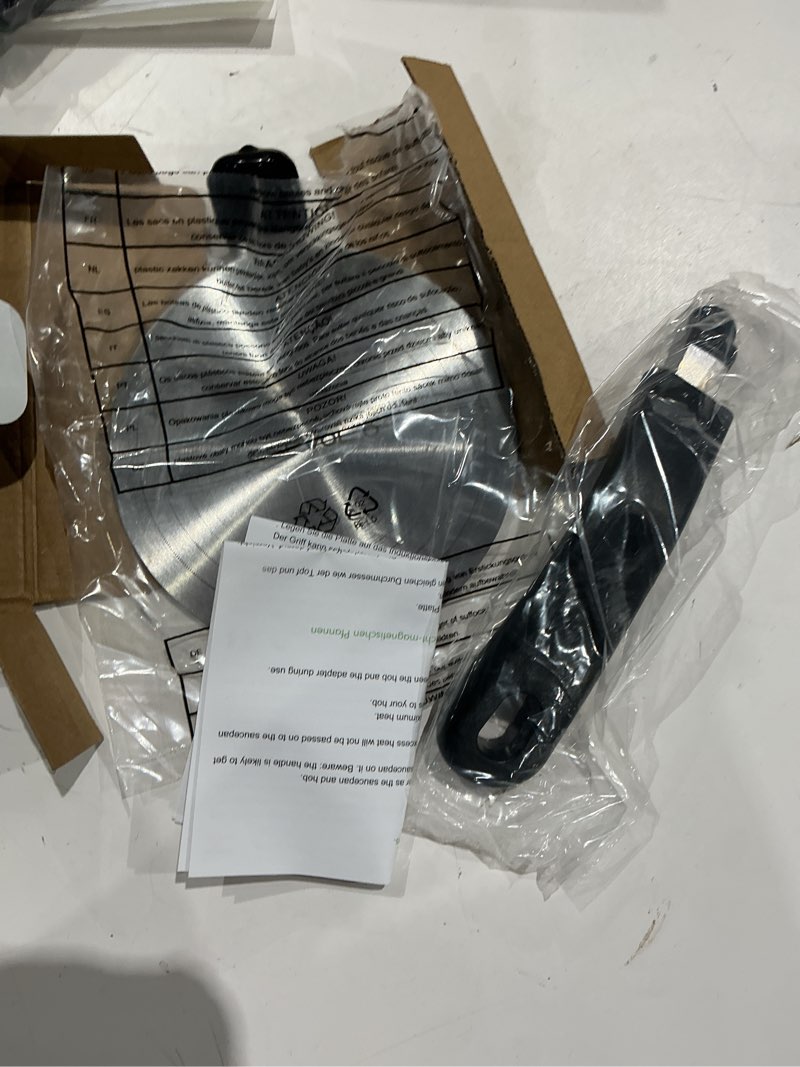 Condition photo showing Good Condition for induction adapter plate detachable, 5.5 inch stainless steel heat diffuser plate for moka pot 12 cup, heat diffuser cooking induction adapter for gas stove and glass