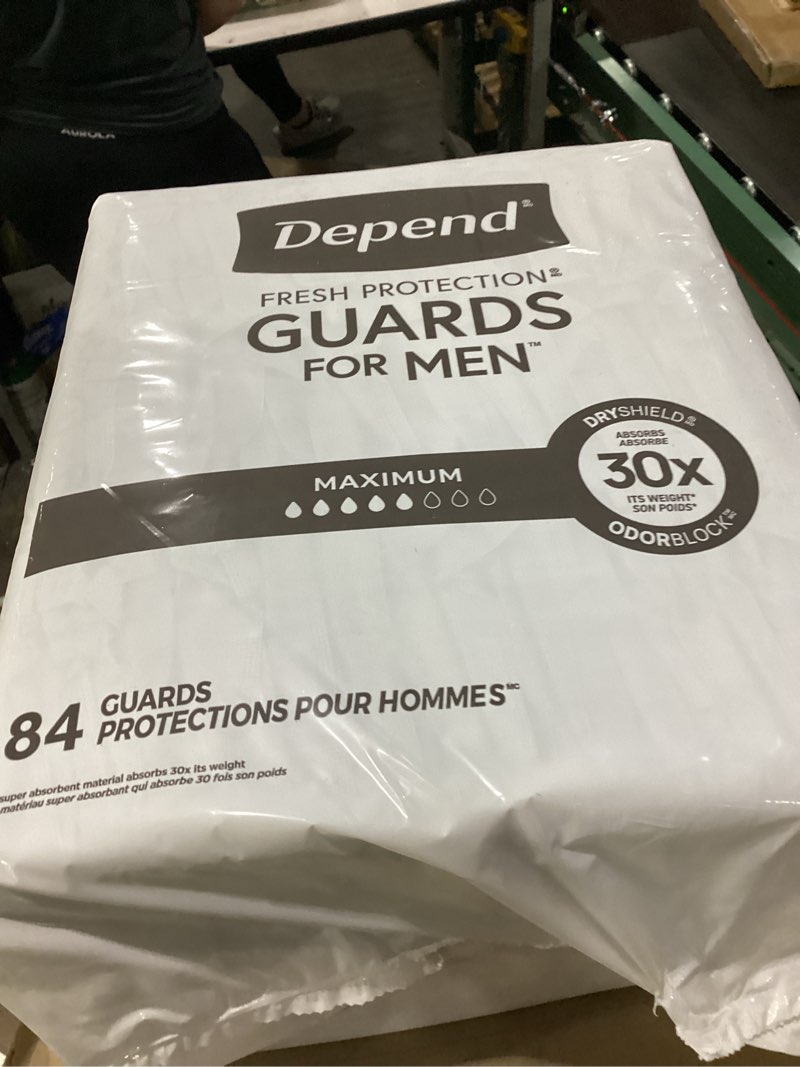Condition photo showing New/Like New for Depend Men s Maximum Incontinence Guards  168 Count