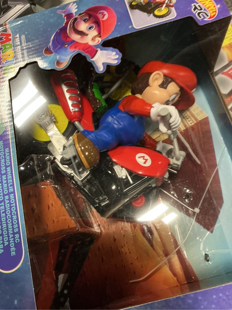 Condition photo showing Good Condition for hot wheels rc mario wheelie motocross rc remote-controlled battery-powered vehicle