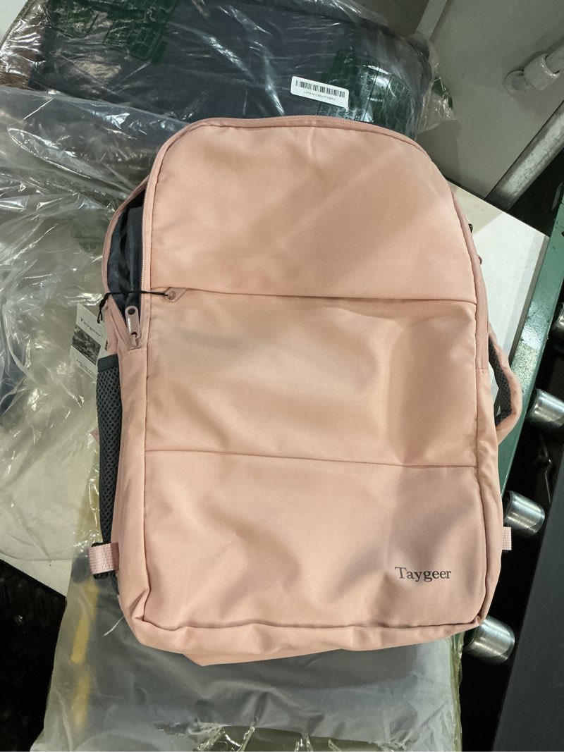 Condition photo showing Good Condition for taygeer travel backpack for women, carry on backpack with usb charging port & shoe pouch, tsa 15.6inch laptop mochila flight approved, nurse bag casual daypack for weekender business hiking, pink large amourpink