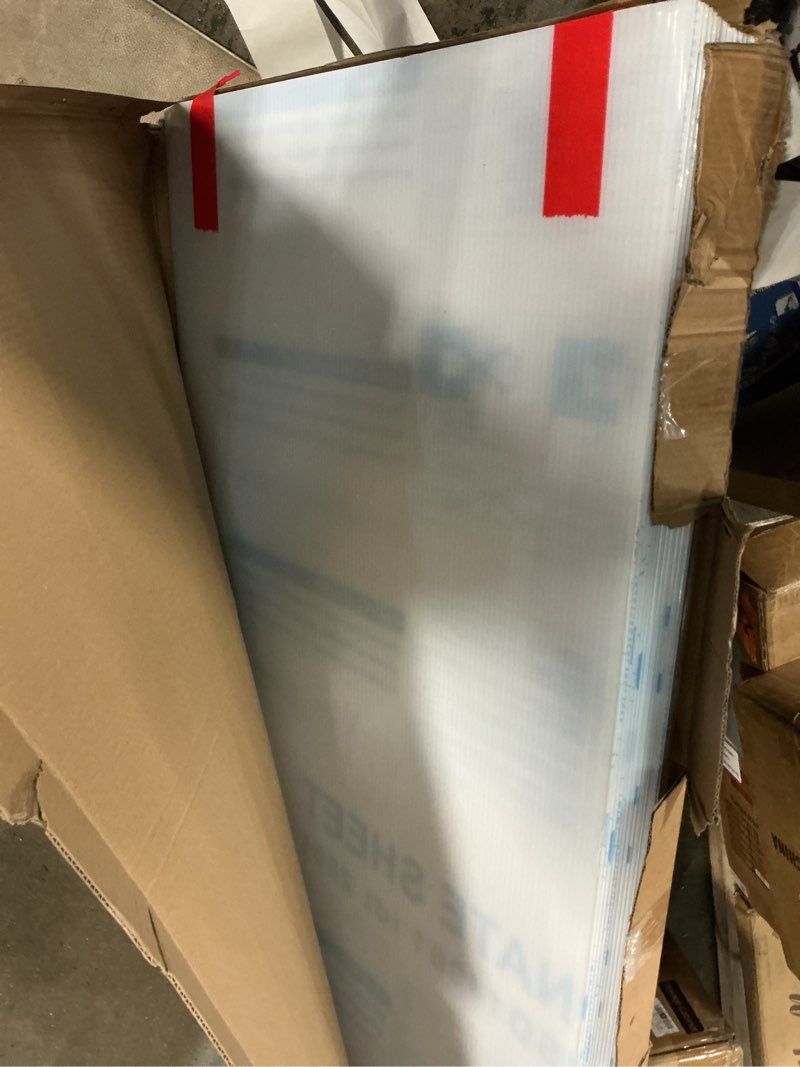 Condition photo showing Good Condition for dgsl 14 pcs polycarbonate greenhouse panels, 4' x 2' x 0.16'' twin-wall panels, polycarbonate sheet for all weather outdoor garden and greenhouse covering 4'h x 2'w x 0.16''t 14