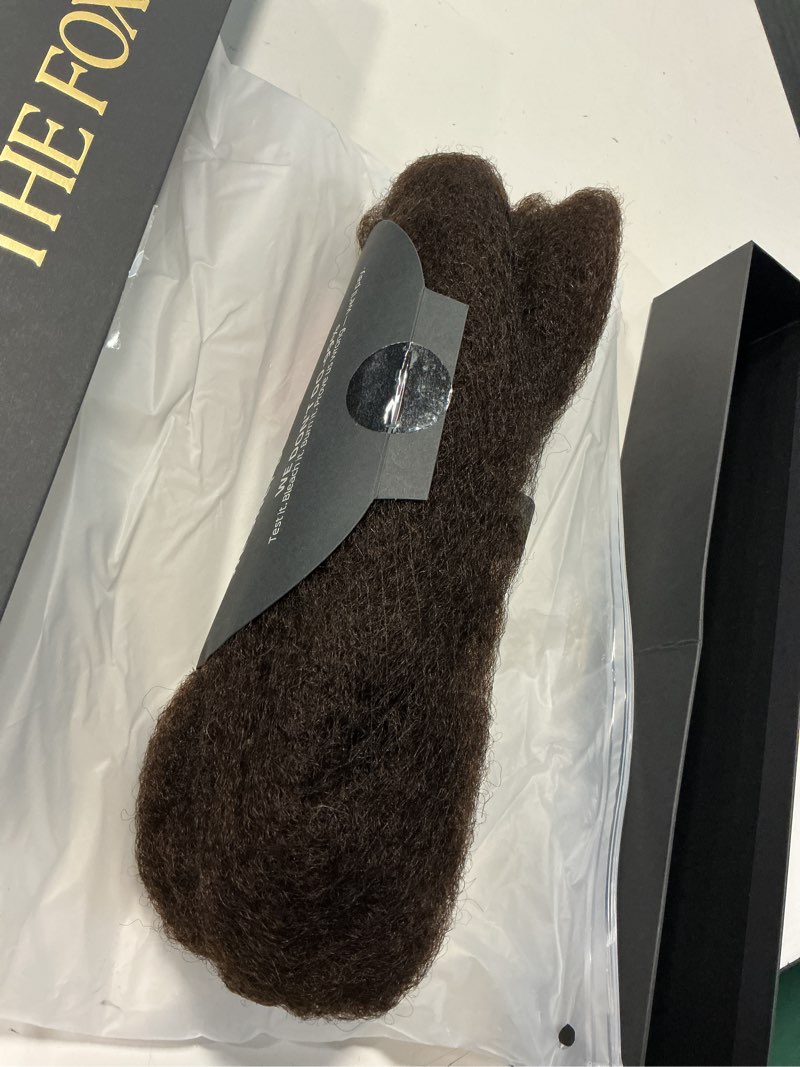 Condition photo showing Good Condition for the fox afro kinkys bulk human hair bundles for braiding (14 inch, dark brown #2, 50g), 100% unprocessed soft 4c human hair for boho braids, twists, dreadlocks & loc repair, kid-friendly