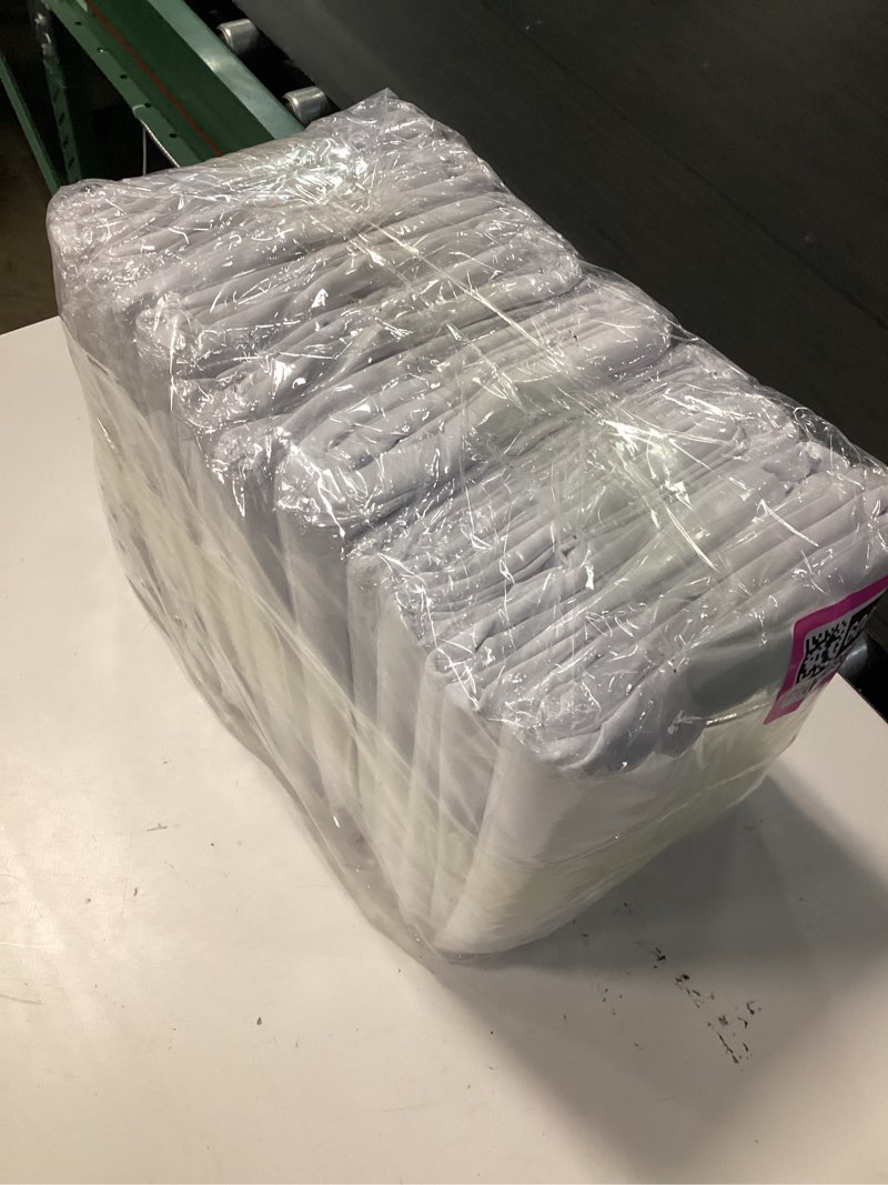 Condition photo showing New/Like New for 12 pack white tablecloths for rectangle tables, 60 x 126 inch rectangle 10 feet table cloth - stain and wrinkle resistant washable polyester table cover for dining tables 12 pack 60x128 inch rectangular
