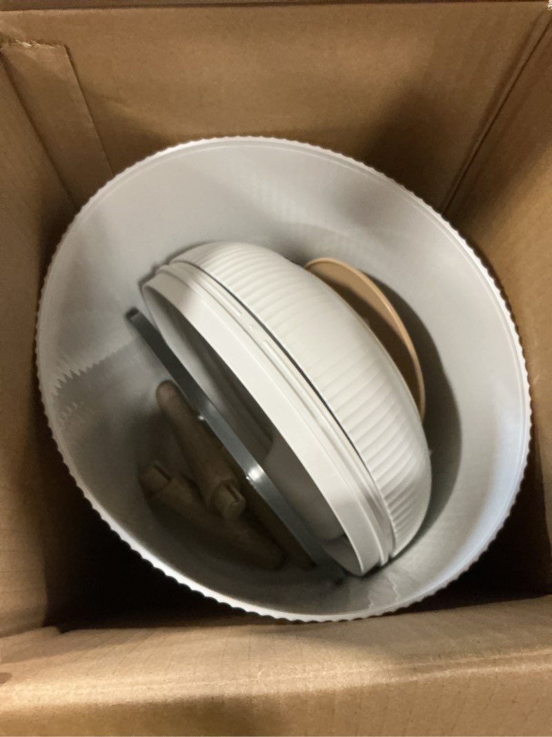Condition photo showing As Is for URALFA Motion Sensor Trash Can with Lid, 3 Gallon / 11 L Automatic Bathroom Trash Can, Touchless Trash Bin, Smart Plastic Garbage Can with Removable Legs for Bathroom, Bedroom, Kitchen, Office, White White Automatic with Legs