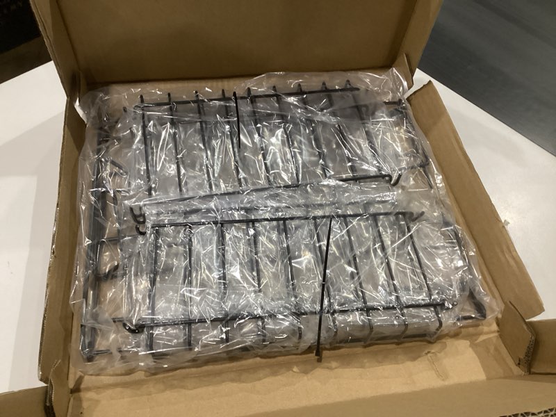 Condition photo showing Good Condition for black metal retail display rack - countertop snack organizer shelf, merchandise display stand for retail store supplies, home theatre concession stand