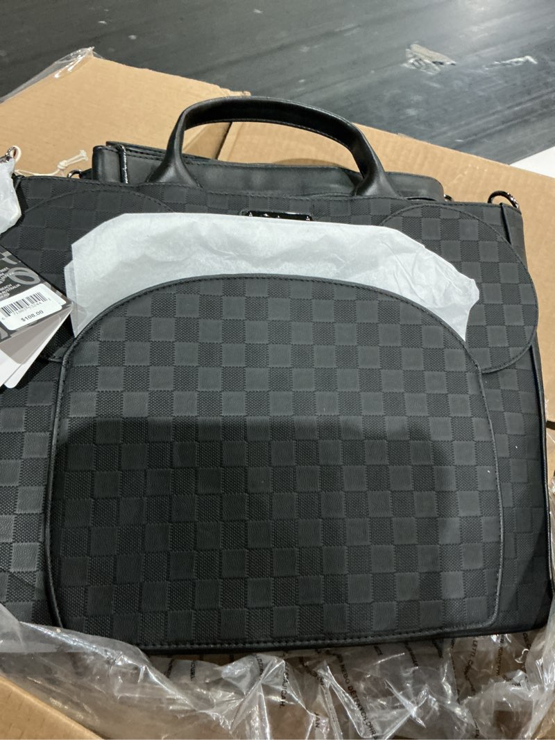 Condition photo showing Good Condition for loungefly mickey mouse checkered texture convertible backpack & tote bag
