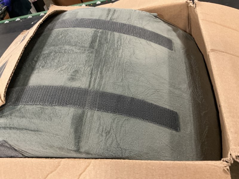 Condition photo showing As Is for reading pillow with 30-90° stepless adjustable angle & height, 2 in 1 back wedge pillow for bed sitting up with detachable arms rest, backrest pillow for reading/gaming/working in bed or couch, medium gray standard