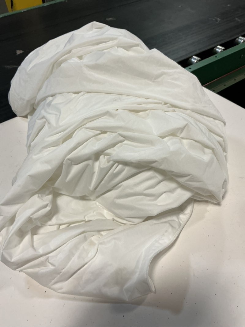Condition photo showing As Is for queen size mattress protector pad cover waterproof, queen fitted sheet | deep pocket up to 14’’, noiseless & skin-friendly, white queen white 1