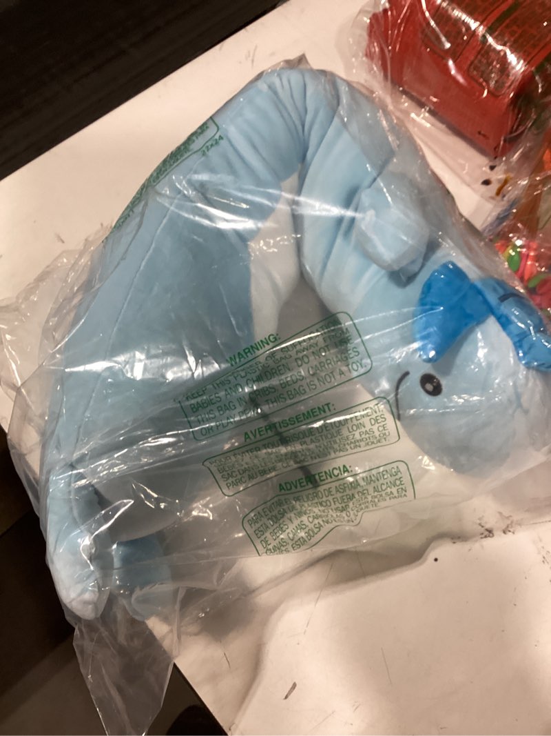 Condition photo showing Good Condition for Similar product not like stock photo similar Cloudz Kids Super Soft N' Cuddly Animal Airplane Travel Neck Pillow! Keep Children Comfy and Supported with a Buddy While Traveling or just Resting at Home - Blue Dog