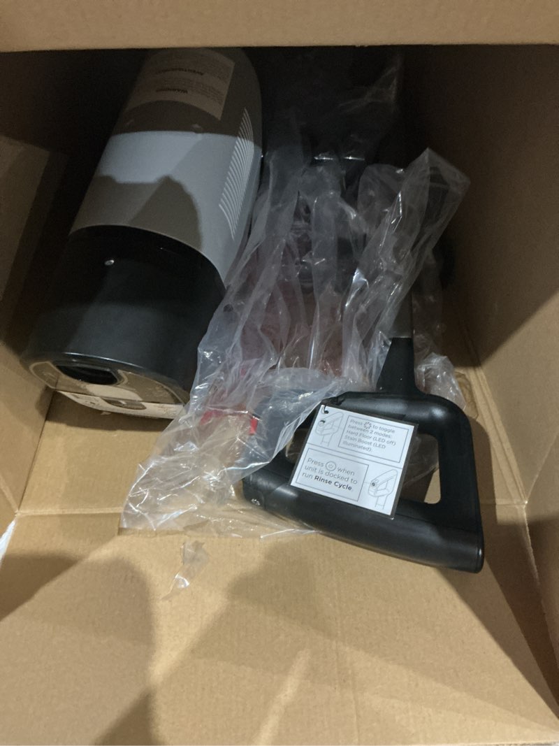 Condition photo showing As Is for shark | wet dry vacuum cleaner | vacuum and mop combo | hydrovac messmaster | 3-in-1 self-cleaning + powerful suction | 2 brushrolls & 2 solutions included | hardwood floor & area rug cleaner | aw261 cordless w/ premium