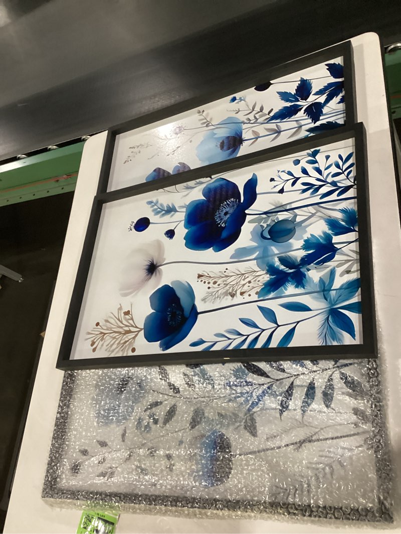 3 pack flower wall art